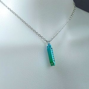 N406 Ombre Harmonica Pendant Necklace